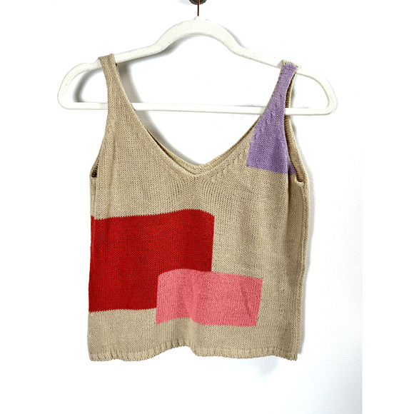 Maria di Ripabianca Quiet Luxury Italian Old Money Elegant Colorblock Knit Set S - Picture 10 of 13